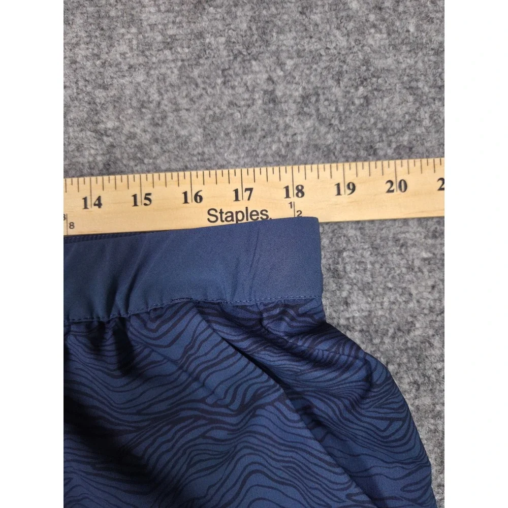 Patagonia Board Shorts Mens XL Blue Topographic Wave Print Recycled Polyester
